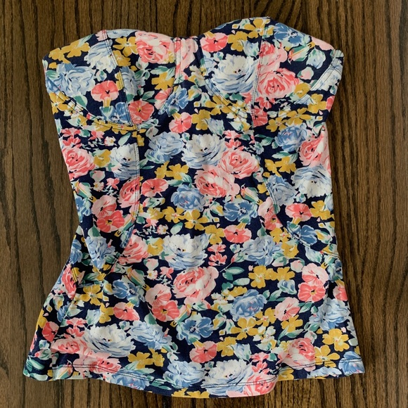 Zara Floral Tube Top - Picture 1 of 3